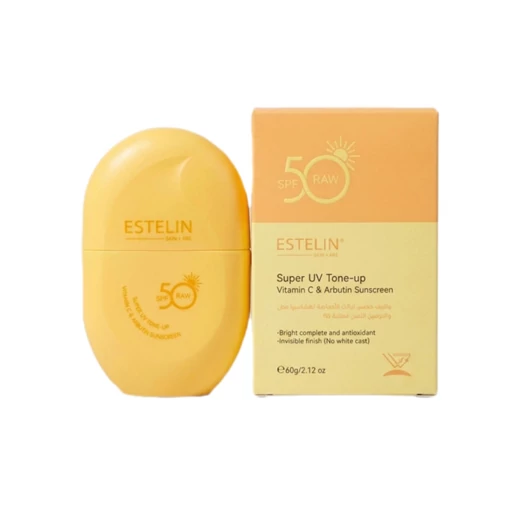 کرم ضد آفتاب بیرنگ صورت استیلن SPF 50 مدل ویتامین سی و آربوتین محافظ UVA، UVB و PA، مناسب برای انواع پوست، حجم 50 میلی لیتر