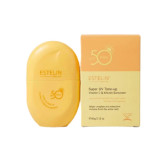 کرم ضد آفتاب بیرنگ صورت استیلن SPF 50 مدل ویتامین سی و آربوتین محافظ UVA، UVB و PA، مناسب برای انواع پوست، حجم 50 میلی لیتر