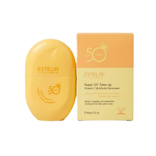 کرم ضد آفتاب بیرنگ صورت استیلن SPF 50 مدل ویتامین سی و آربوتین محافظ UVA، UVB و PA، مناسب برای انواع پوست، حجم 50 میلی لیتر