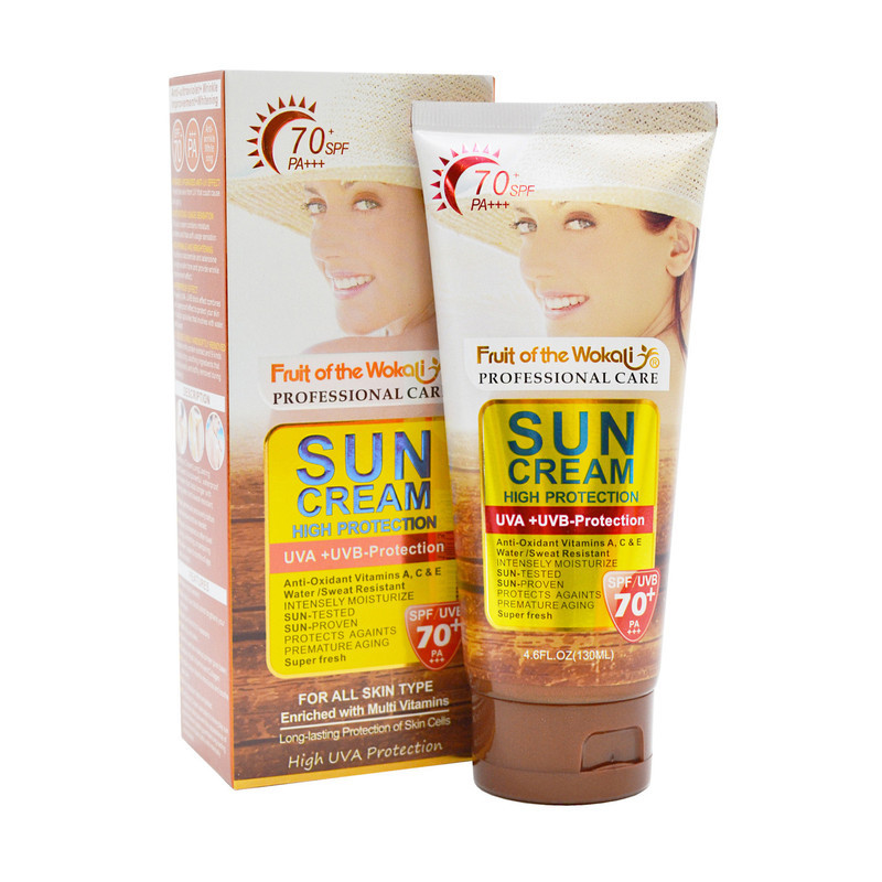 کرم ضد آفتاب بدون رنگ وکالی SPF 70 مدل Kp125 ‌‌مناسب برای انواع پوست  حجم 130 میلی لیتر